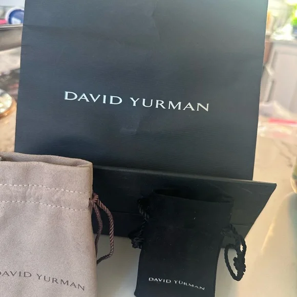 David Yurman Purple Stud Earrings Amethyst with sterling silver studs. - Picture 5 of 5